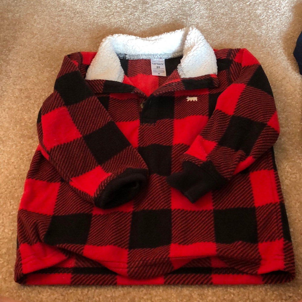 Carter flannel shirt with faux fur.